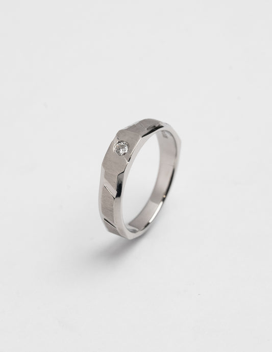 Beveled Diamond Ring