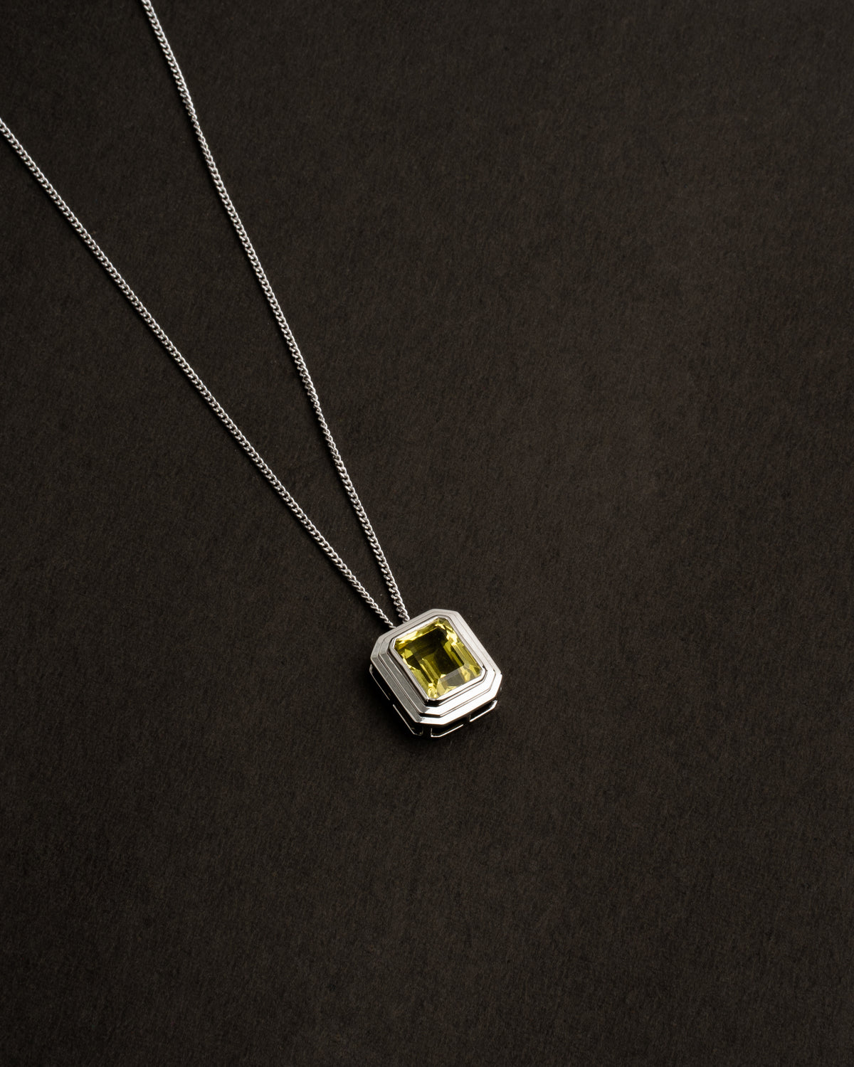 Medallion Yellow Topaz Double tier Pendant