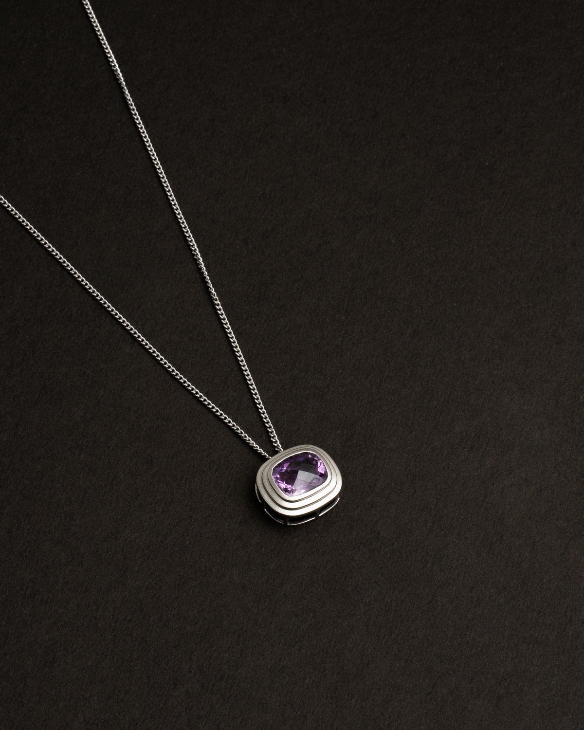 Medallion Amethyst Double tier Pendant