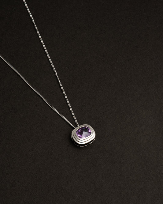 Medallion Amethyst Double tier Pendant