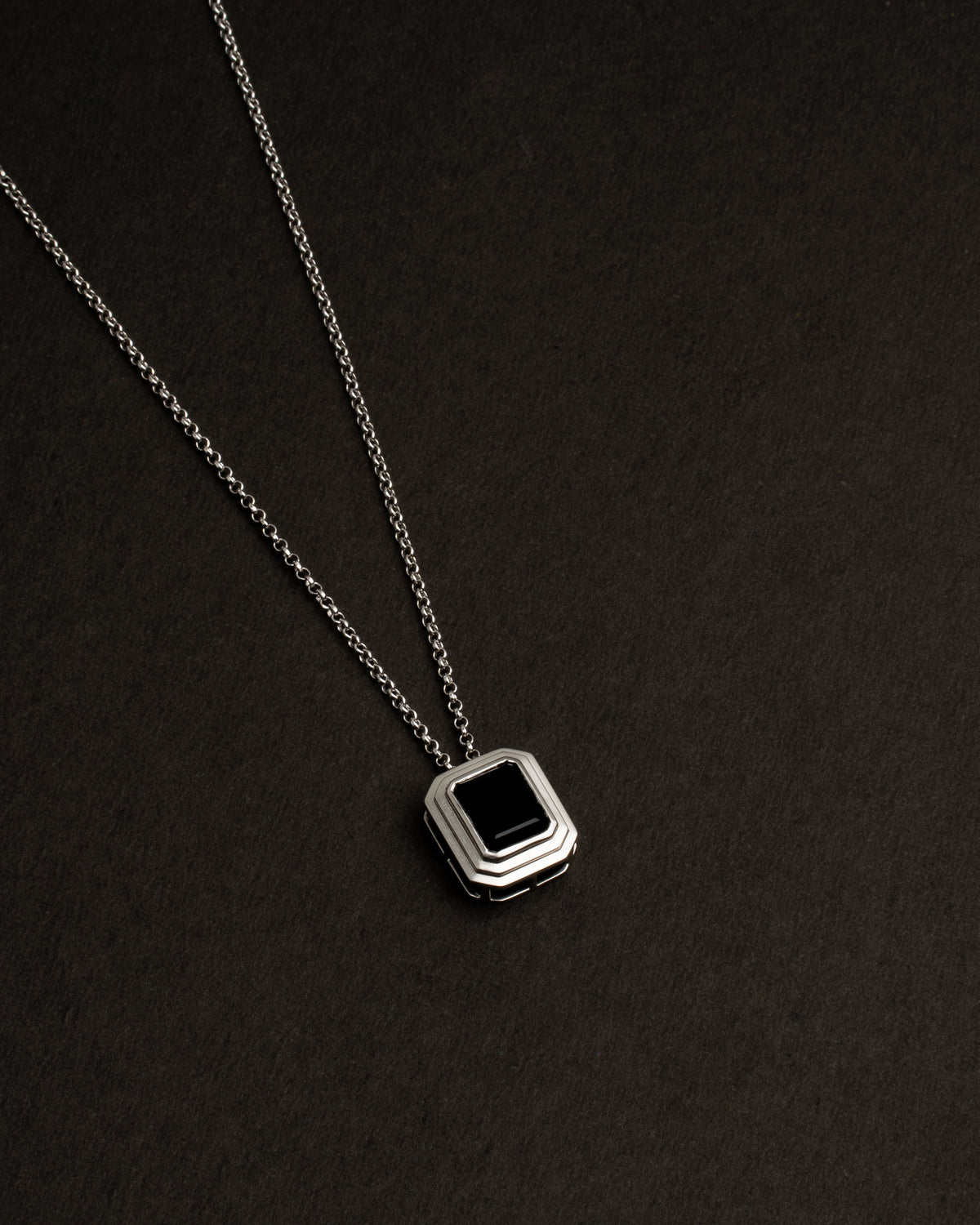 Medallion Black Onyx double tier Pendant