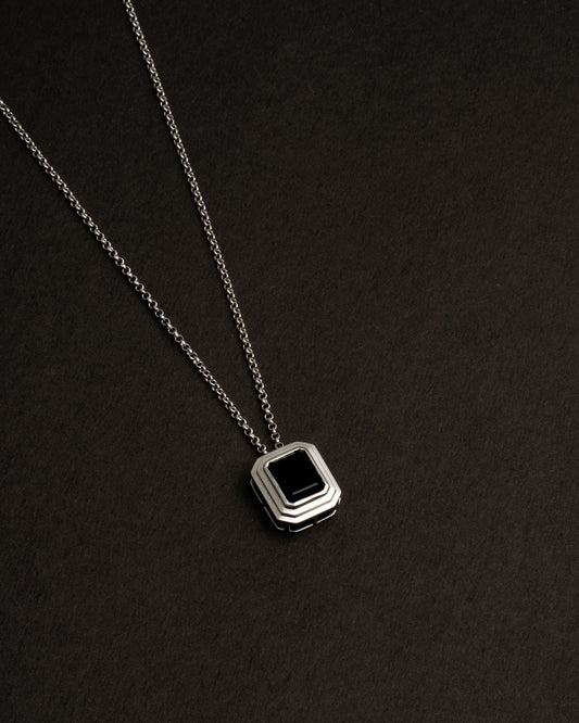 Medallion Black Onyx single tier  Pendant